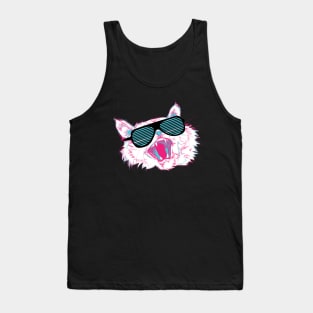 Awesome Totally Rad 80's Sunglass Cat Tank Top